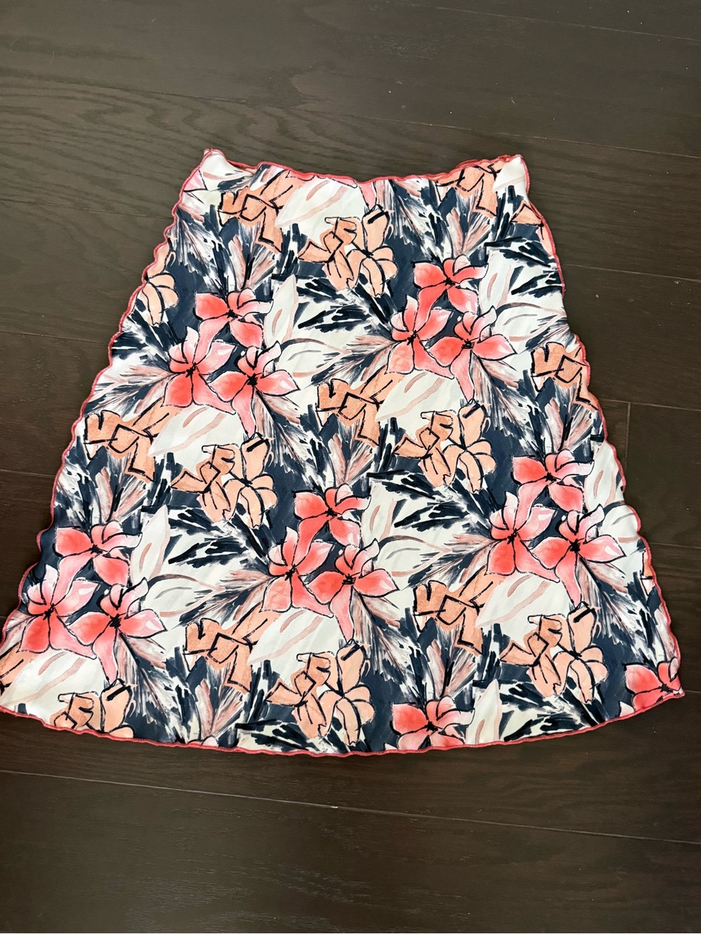 Haystacks skirt coral, gray, white